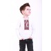 Embroidered t-shirt with long sleeves "Colours" red/white